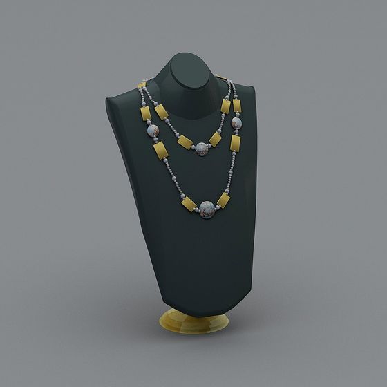 Art Deco Necklace 3D model for Creative Projects