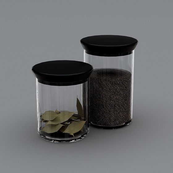 Low Polygon Storage Jar Set 3D model