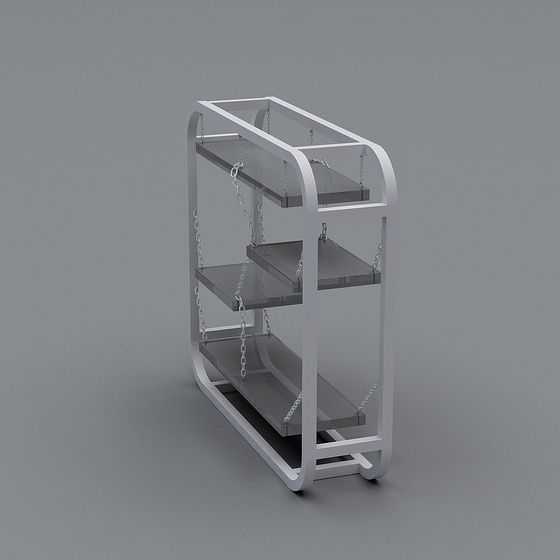 Chain Suspended Shelf 3D model for Modern Interiors