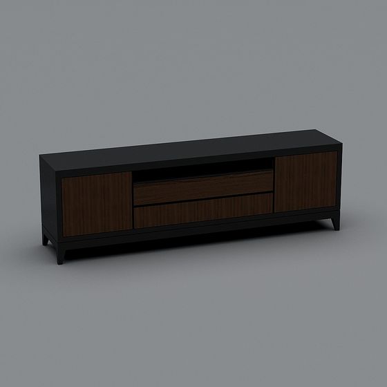 Elegant Minimalist TV Cabinet 3D model