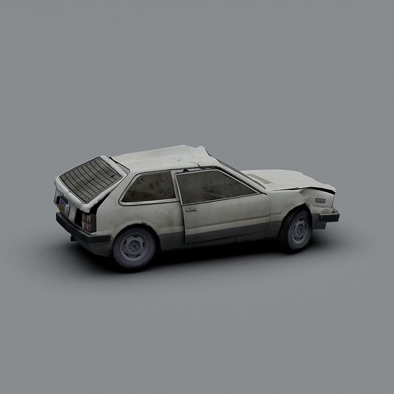 Retro Old Car 3D model