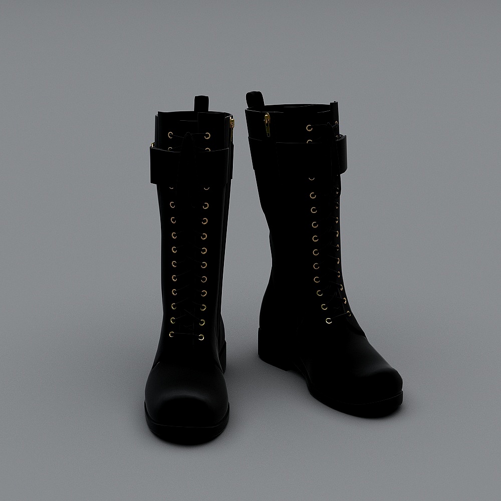 Combat Girl Boots 3D Model