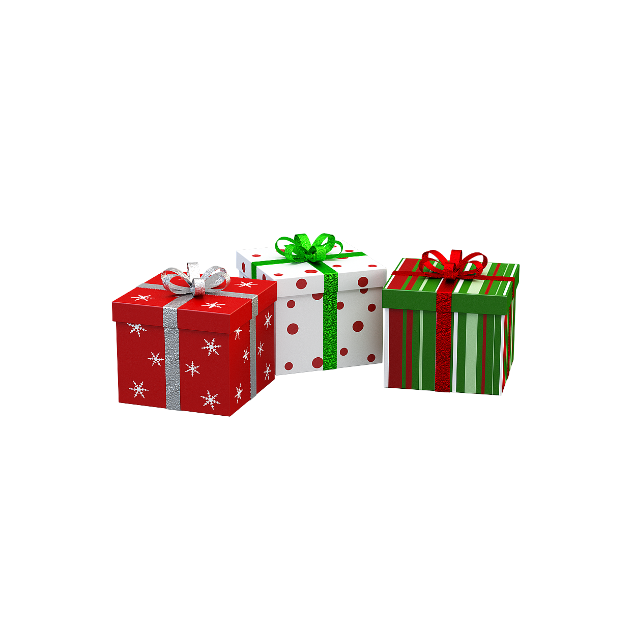 Festive 3D Gift Box Model – Holiday Decor