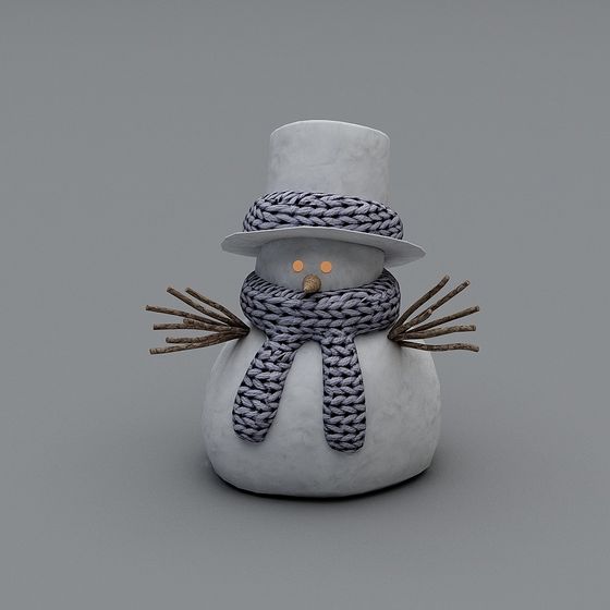 Cozy Snowman 3D model