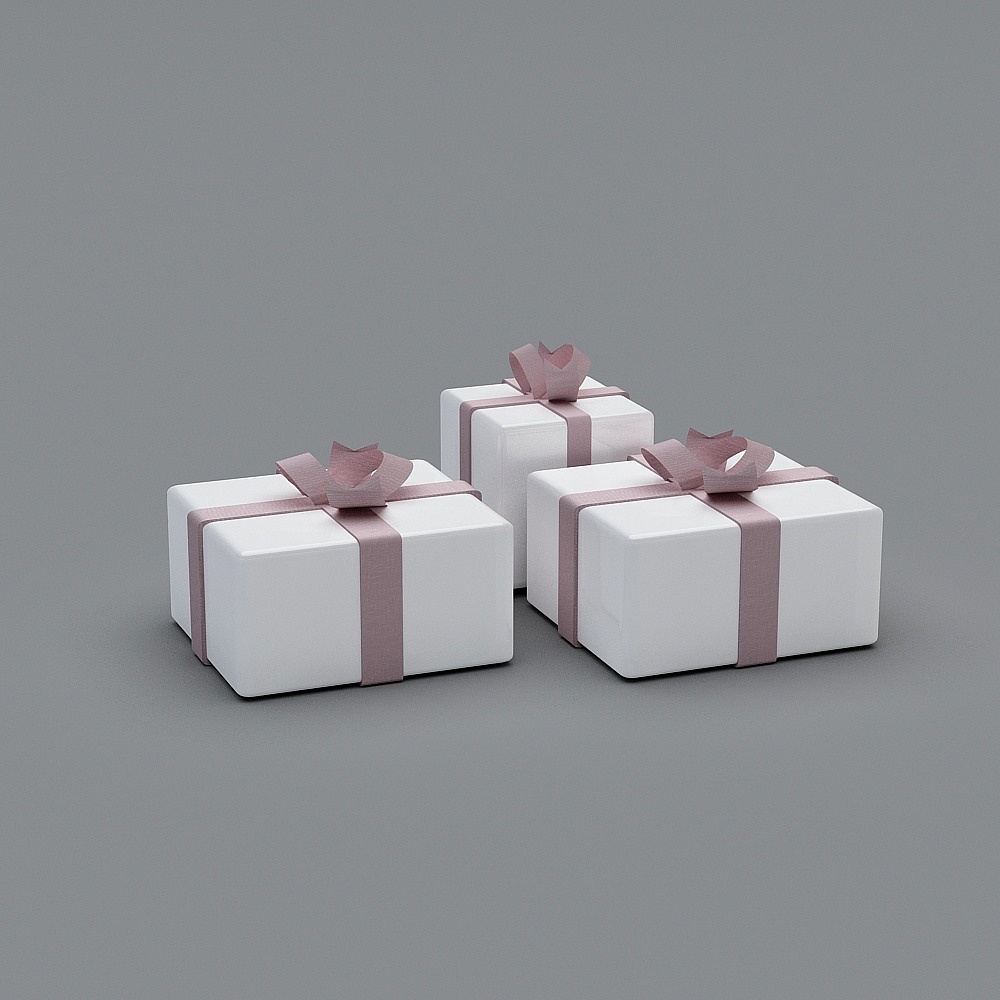 Elegant Holiday Gift Boxes 3D model