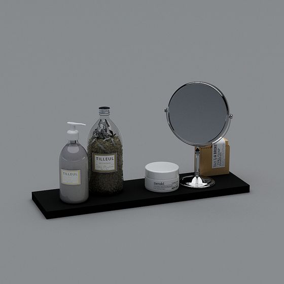 Modern Minimalist Bathroom Shelf 3D model