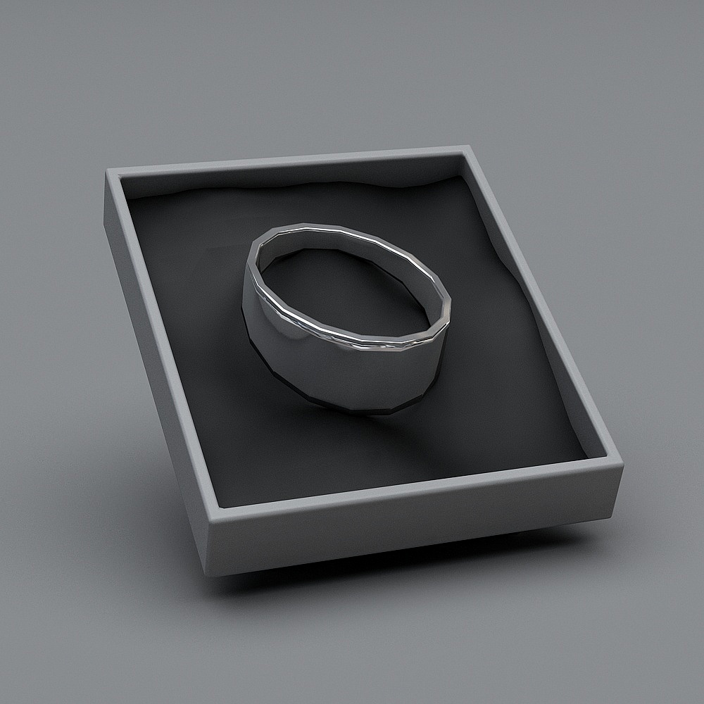 Futuristic Low-Poly Ring 3D model