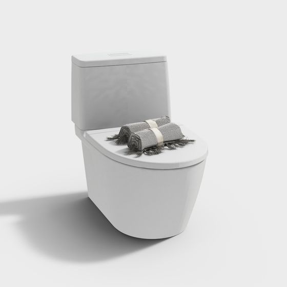 Elegant Toilet 3D model for Modern Interiors