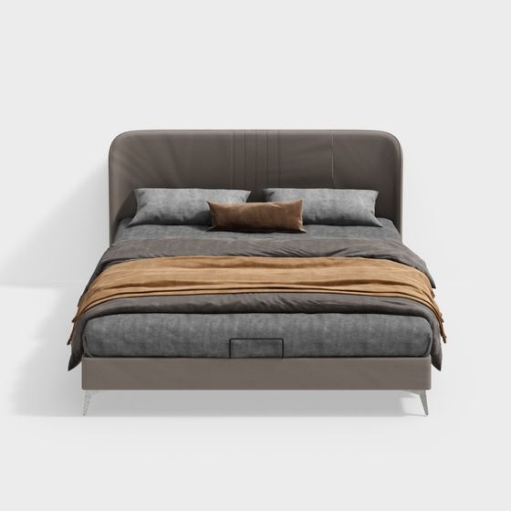 Urban Retreat 3D Model Bed for Modern Interiors