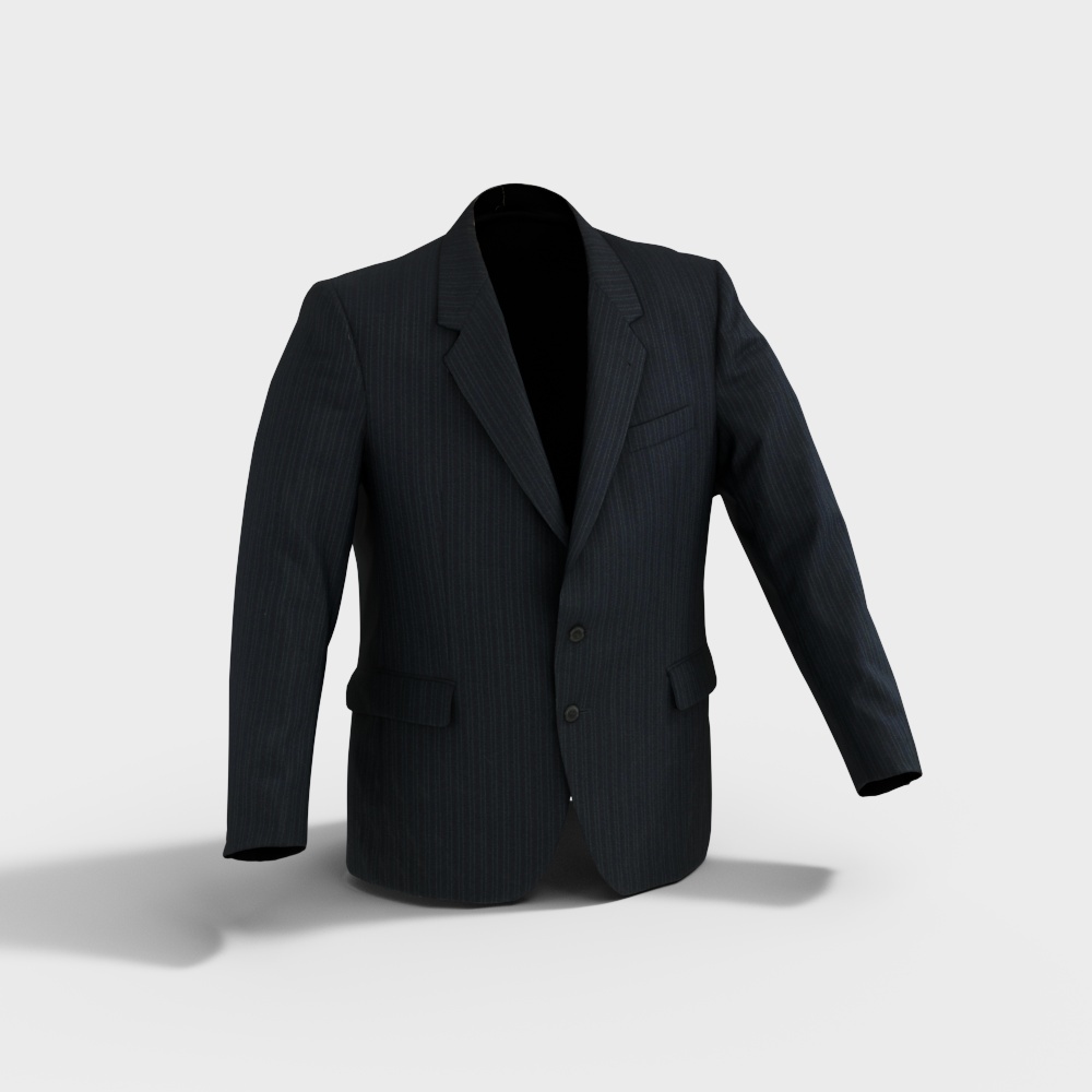 Elegant Low-Poly Suit 3D model