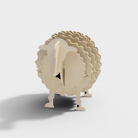 Realistic Low-Poly 3D Sheep Model