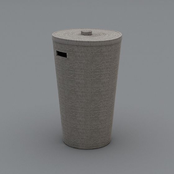 Urban Light Low-Polygon Trash Can 3D model
