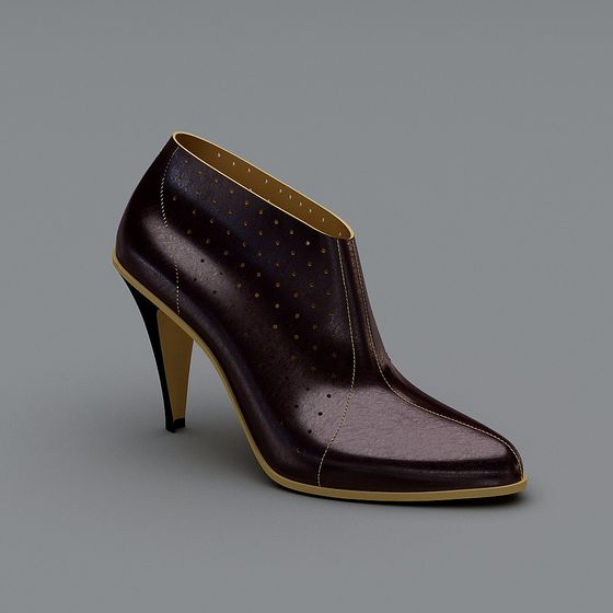 Futuristic Retro High Heel Shoes 3D model