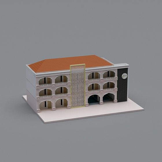 Tunisian Villa Low-Polygon 3D model