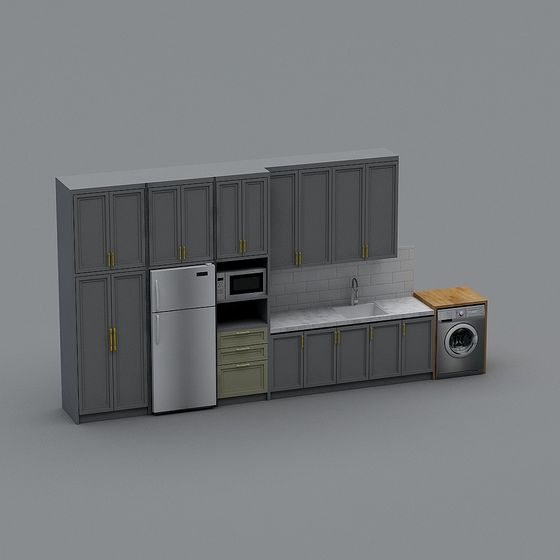 Modern Urban Kitchen 3D model