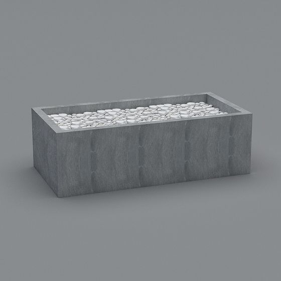 Modern Stone Planter 3D model