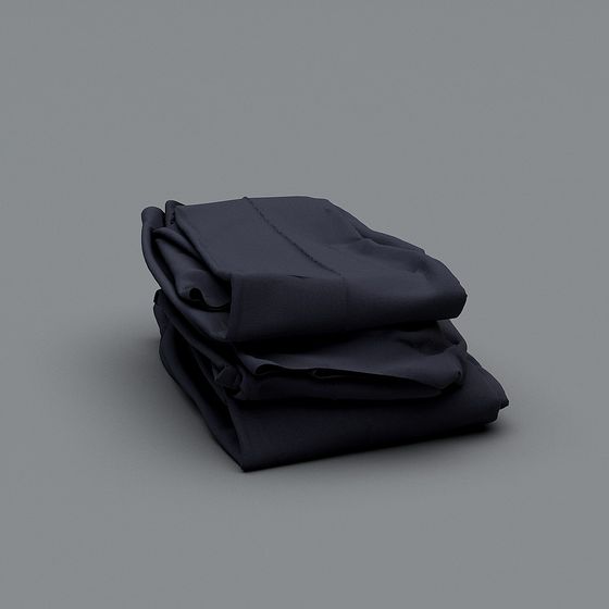 Folded Bed Sheet 3D Model for Modern Interiors