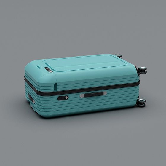 Stylish Low-Poly Luggage 3D Model for Creative Projects