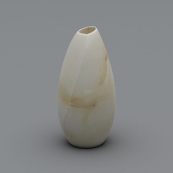 Elegant Marble Vase 3D model