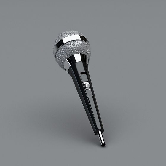 Futuristic 3D Microphone Model for Modern Design