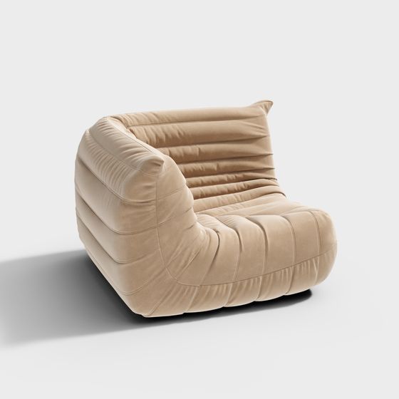 Cozy Low-Polygon Sofa 3D Model