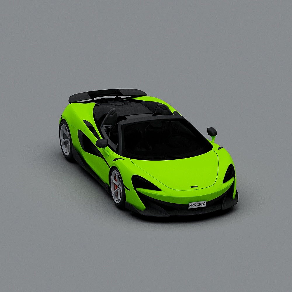 Futuristic Low-Poly Sports Car 3D model