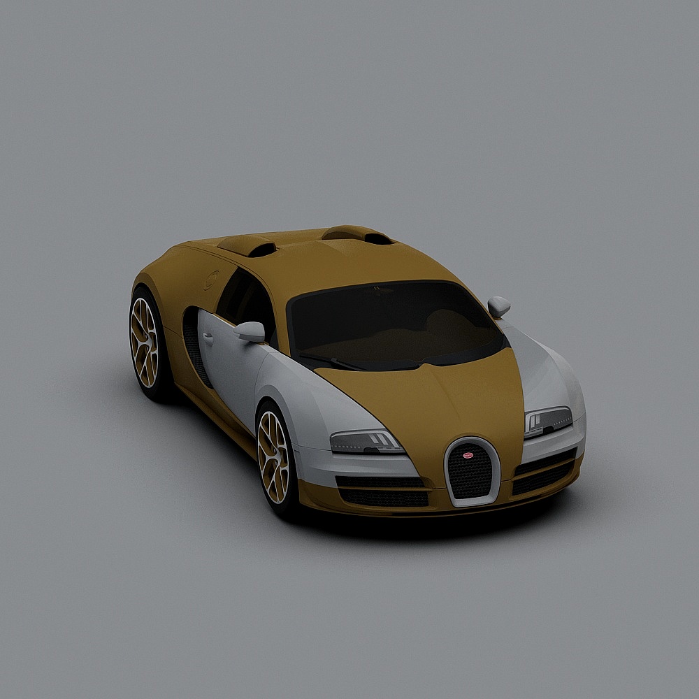 Futuristic Low-Poly Supercar 3D model