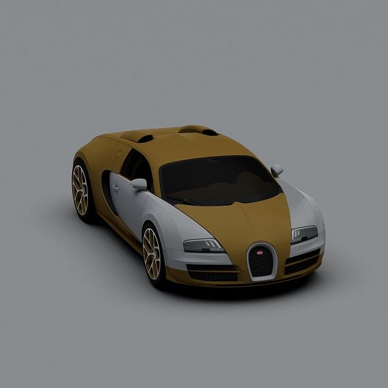 Futuristic Low-Poly Supercar 3D model