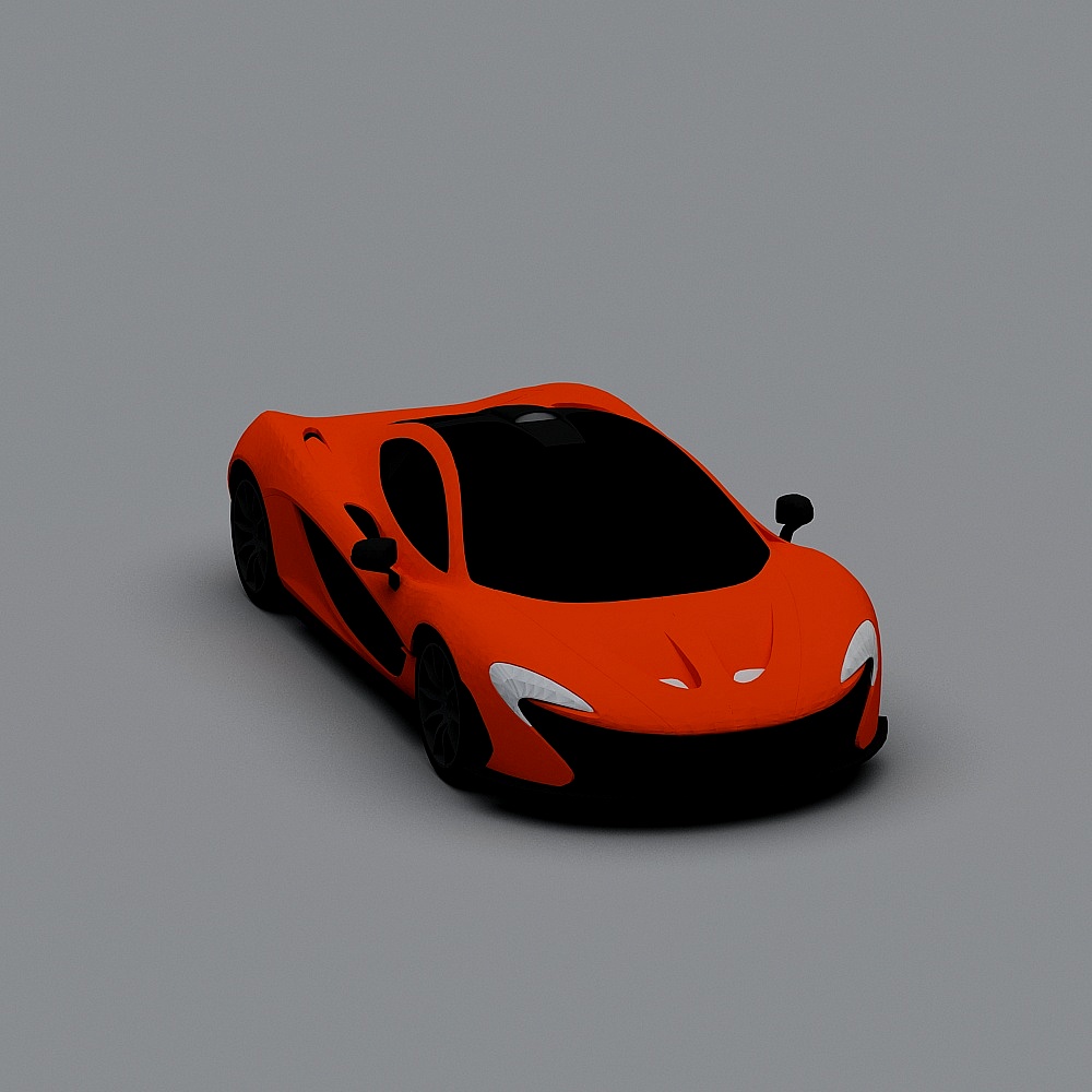 Futuristic Low-Poly Sports Car 3D model