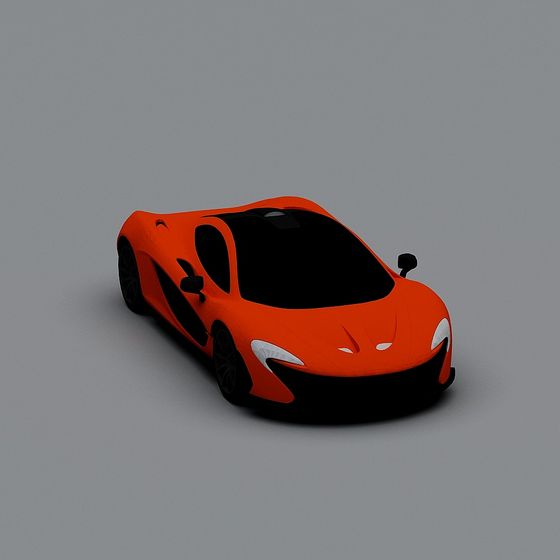 Futuristic Low-Poly Sports Car 3D model