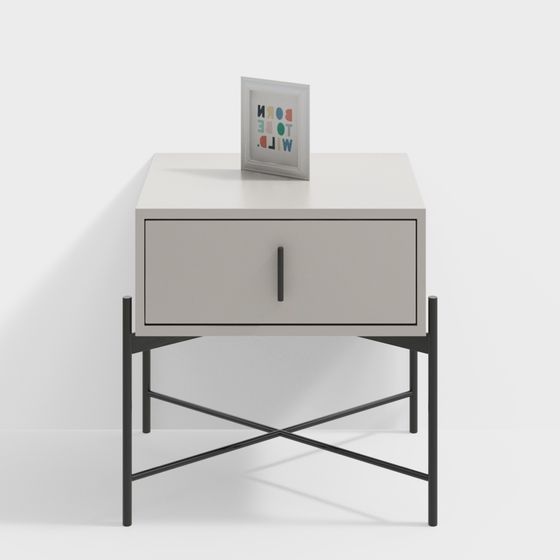 Urban Elegance Bedside Table 3D model