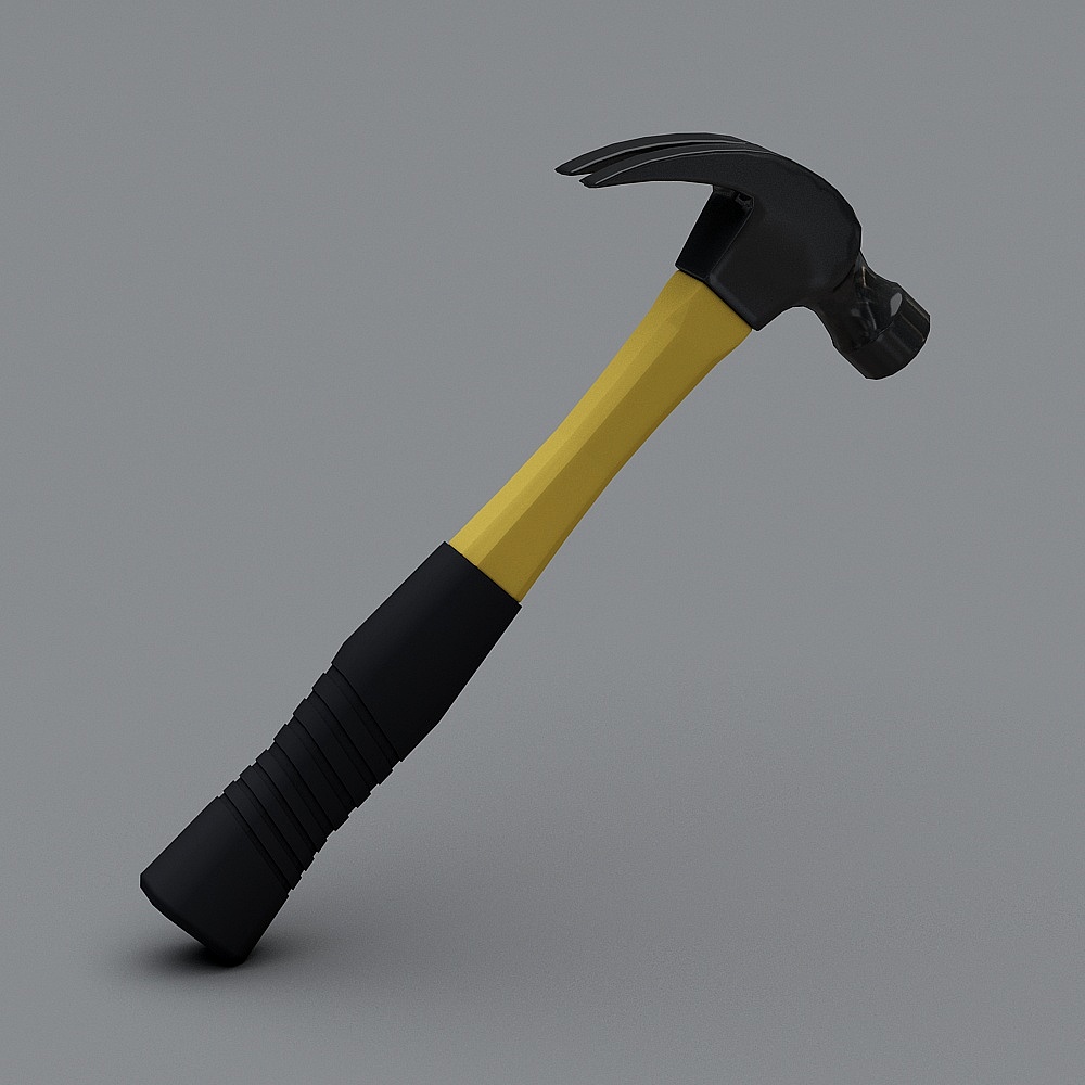Low Poly Construction Hammer 3D model