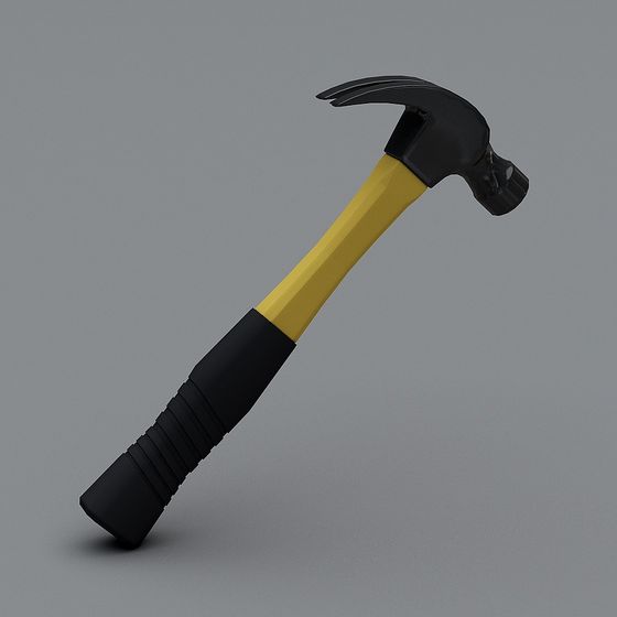 Low Poly Construction Hammer 3D model