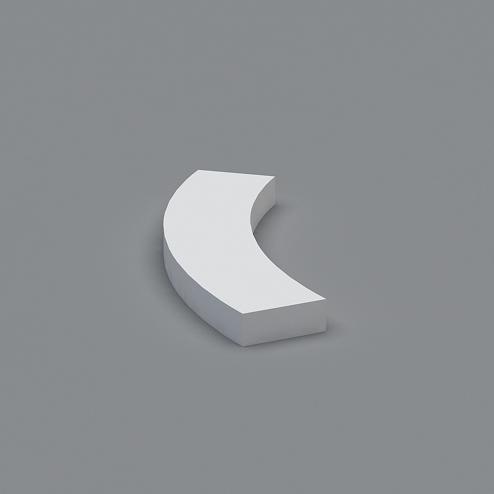 Arc-Shaped Corner 3D Model