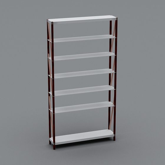 Charming Modern Vintage Bookshelf 3D model