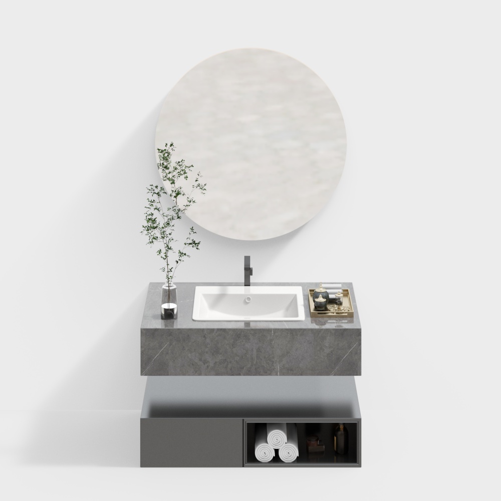 Public bathroom cabinet