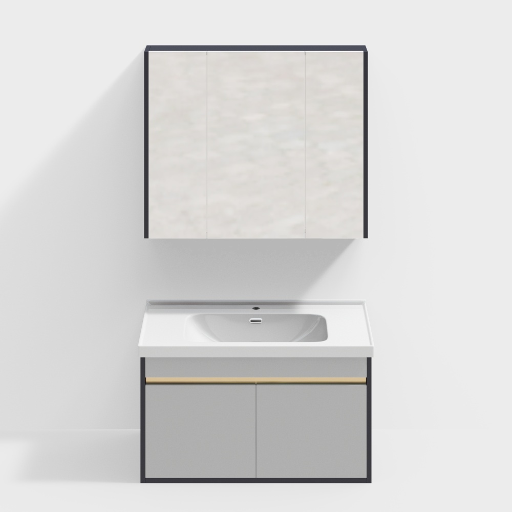 90 cm bathroom cabinet V539120D-W