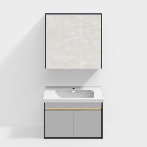 Minimalist Bathroom Cabinet 3D model