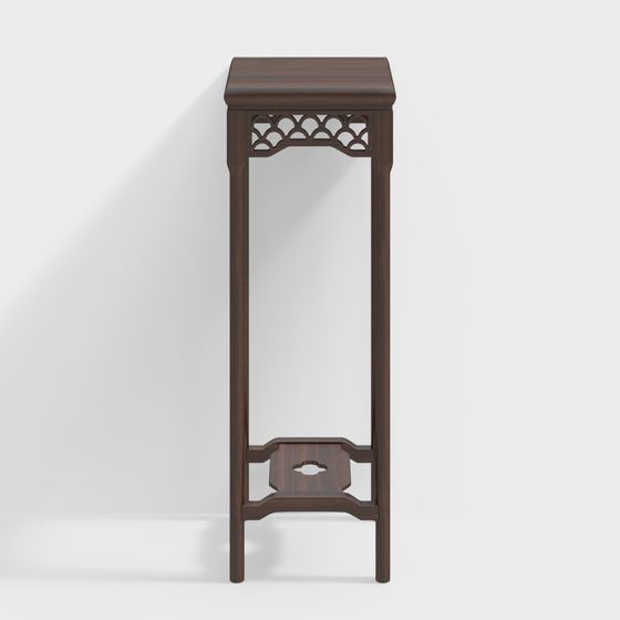 Vintage Wooden Flower Rack 3D model for Stylish Interiors