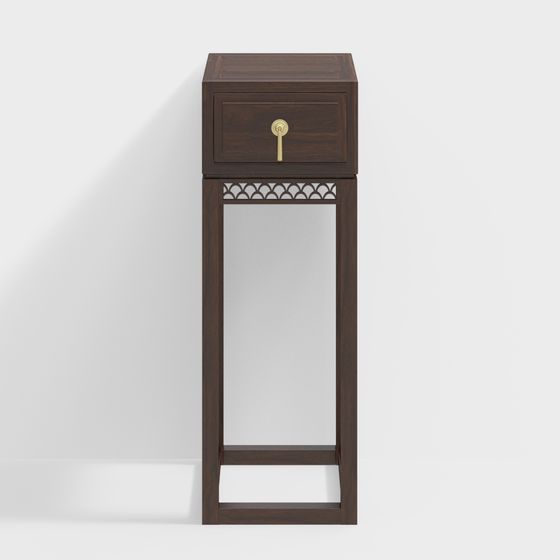 Elegant Vintage Nightstand 3D model for Various Spaces