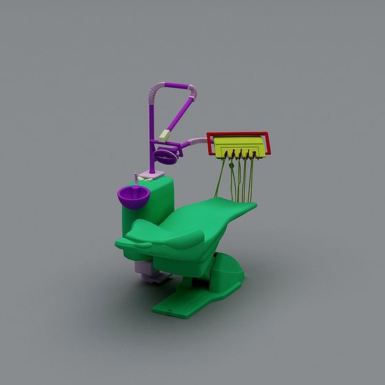 Modern Dental Chair 3D model in Vibrant Colors