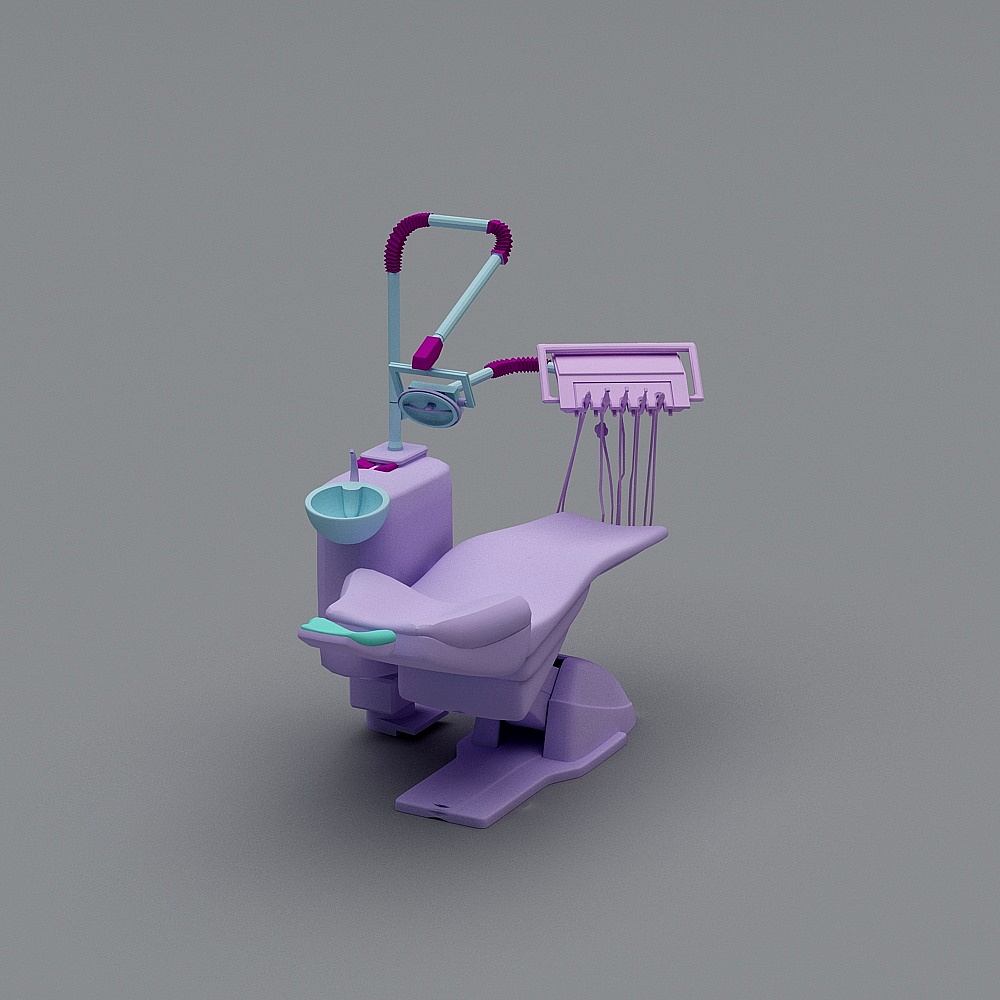 Low Poly Dental Chair 3D model for Modern Design