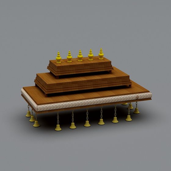 Royal Altar Low-Poly 3D Model