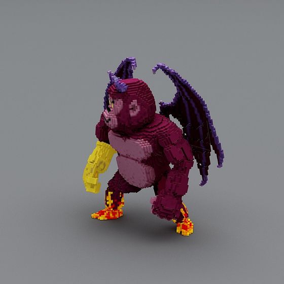 Pixel Demon 3D model – Low Poly with High Detail