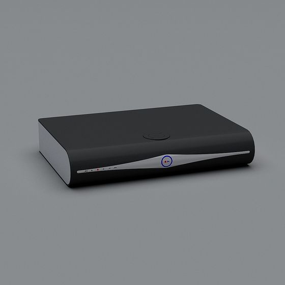 Sleek Low-Poly Smart TV Box 3D model