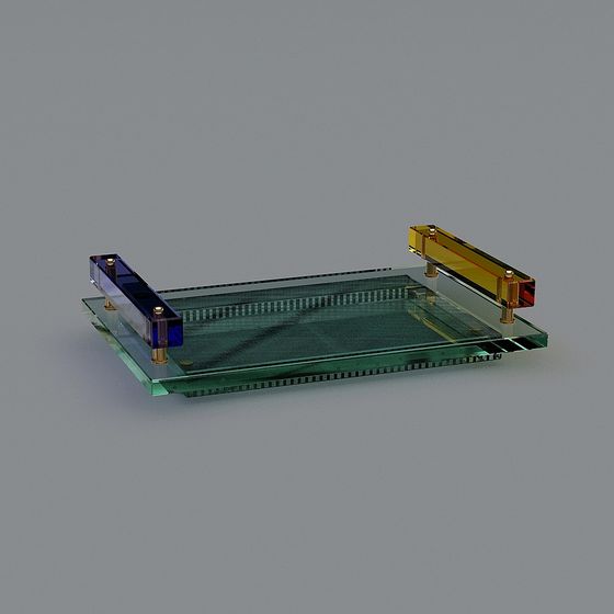 Elegant Glass Tray 3D Model Design