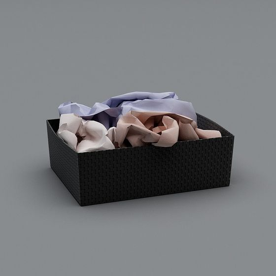 Creative Crumpled Paper Box 3D model