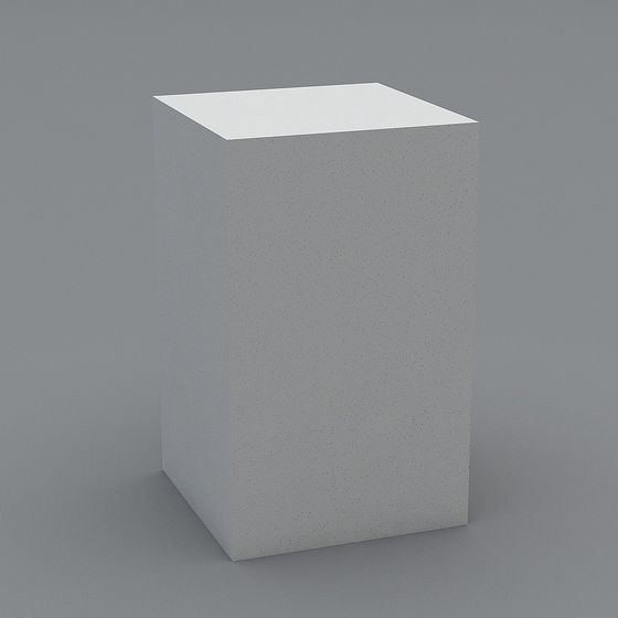 Modern Low-Polygon Concrete Column 3D model