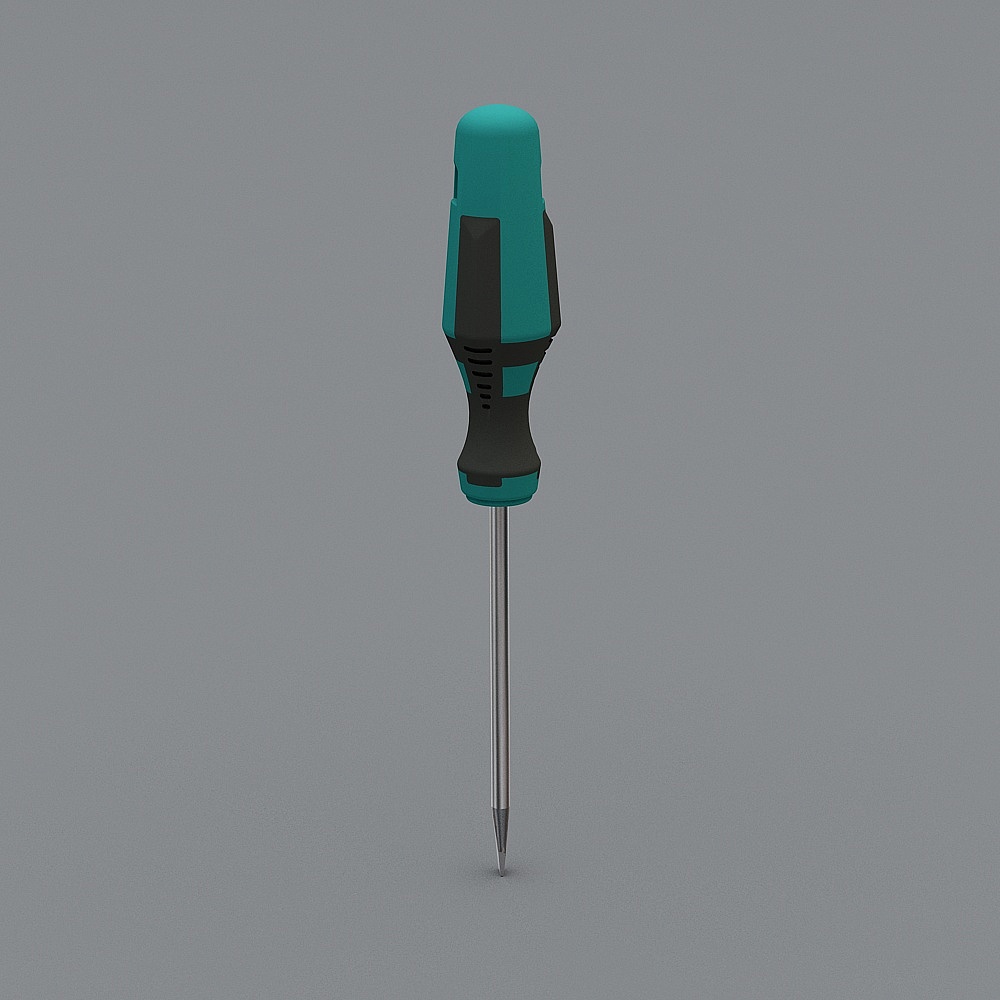 Stylish Low-Polygon Screwdriver 3D model