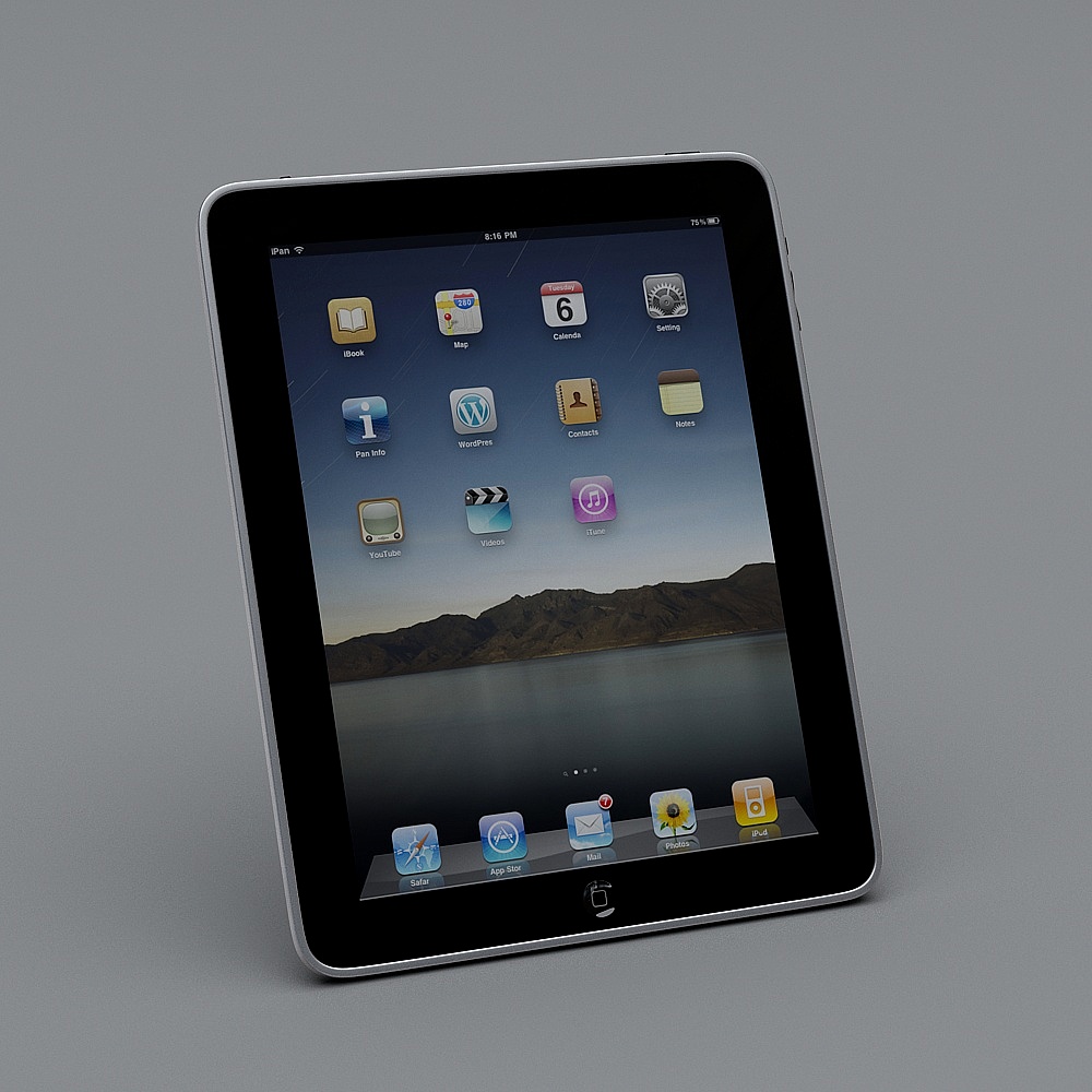 Low Poly iPad 2 3D Model for Creative Projects